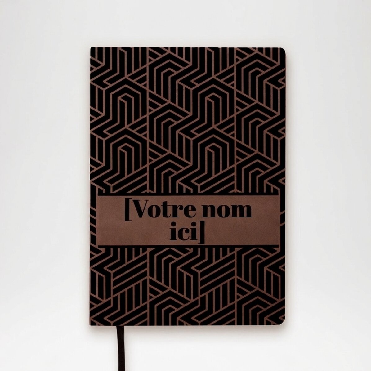 Agenda en cuir personnalisé avec nom - Modèle élégant