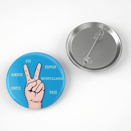 Insigne personnalisé avec inscription - Peace