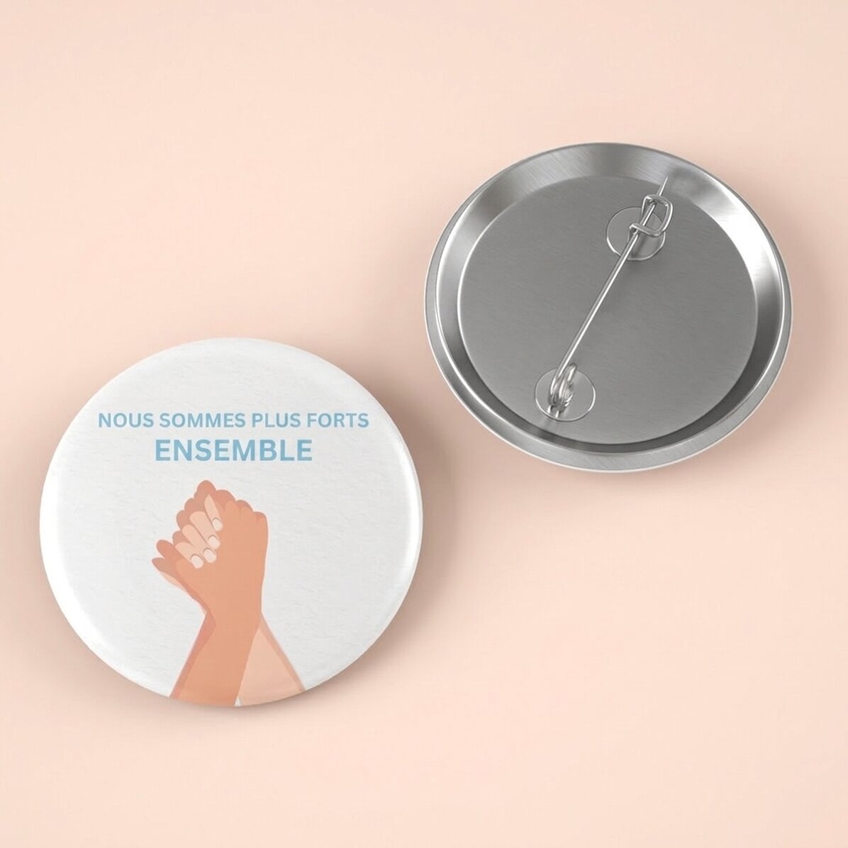 Badge personnalisé avec inscription - Together