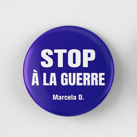 Insigne personnalisé avec nom - STOP WAR