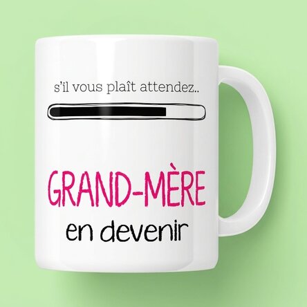 Tasse personnalisée avec inscription - « Grand-mère en devenir »
