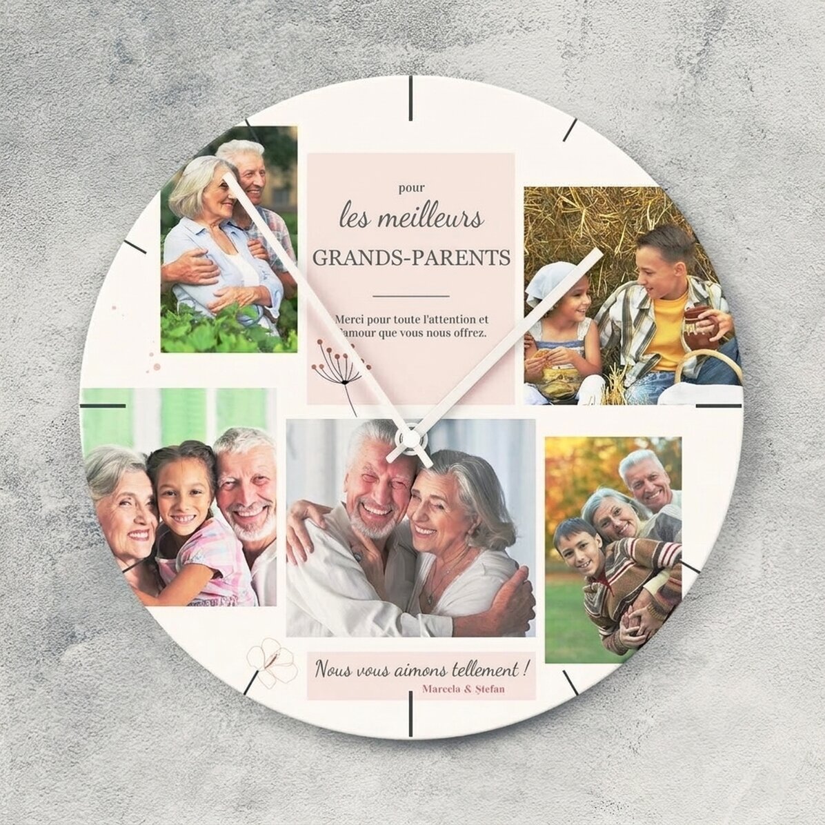 Montre personnalisée avec 5 photos - Les meilleurs grands-parents