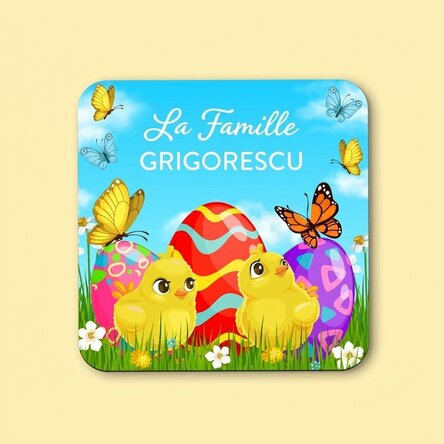 Porte-verre personnalisé avec inscription - Joyeuses Pâques