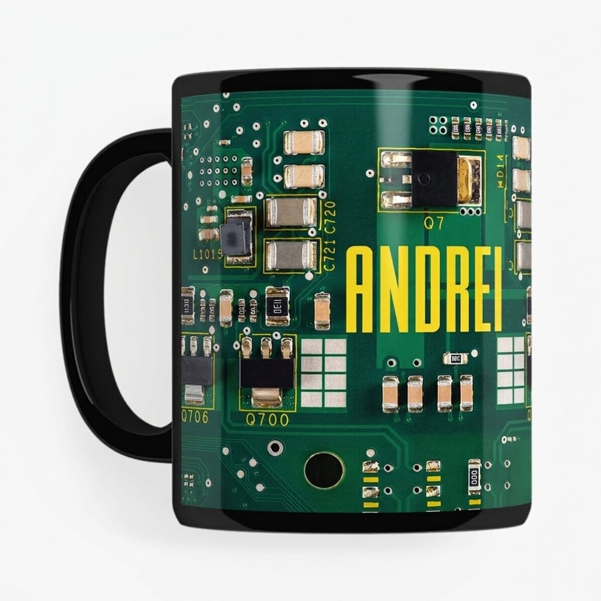 Tasse noire personnalisée avec un texte pour les passionnés d