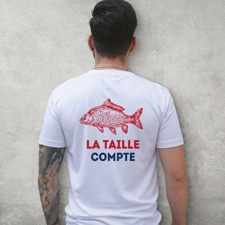 T-shirt de sport personnalisé au dos avec un texte - La taille compte