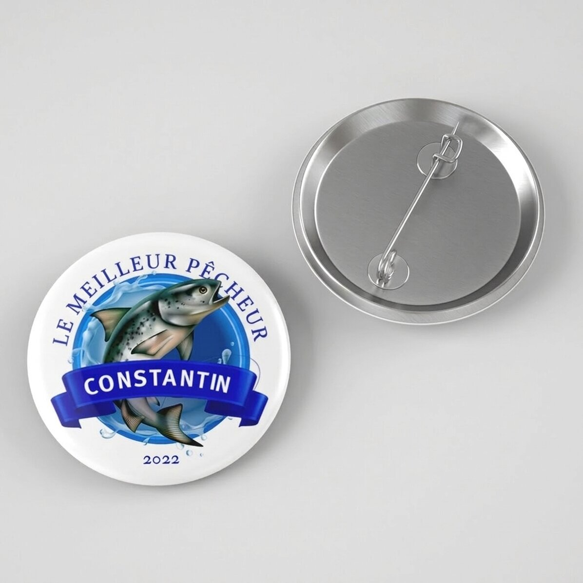 Insigne personnalisé avec inscription pour les pêcheurs