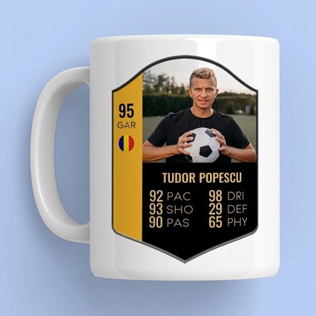 Tasse personnalisée avec photo et texte - Carte FIFA
