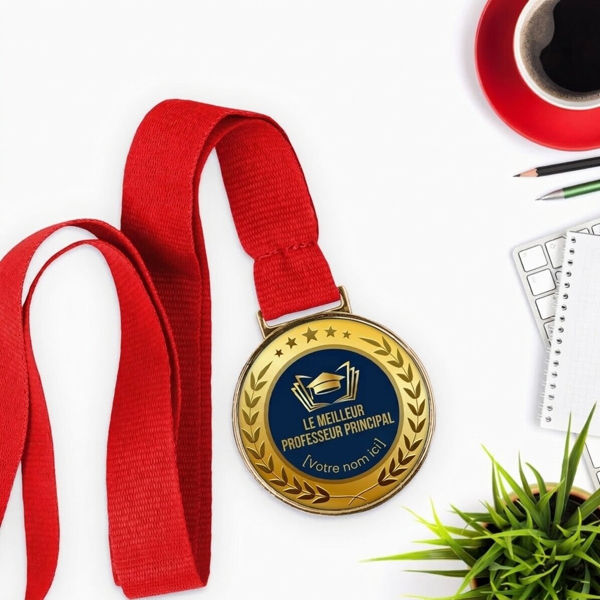 Médaille personnalisée avec inscription - Le meilleur conseiller d