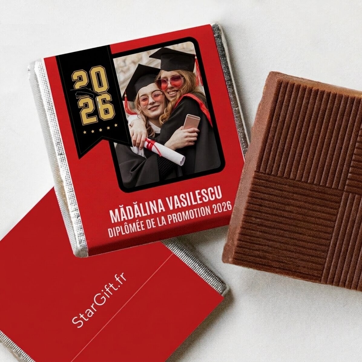 Mini-chocolat personnalisé avec le nom et l