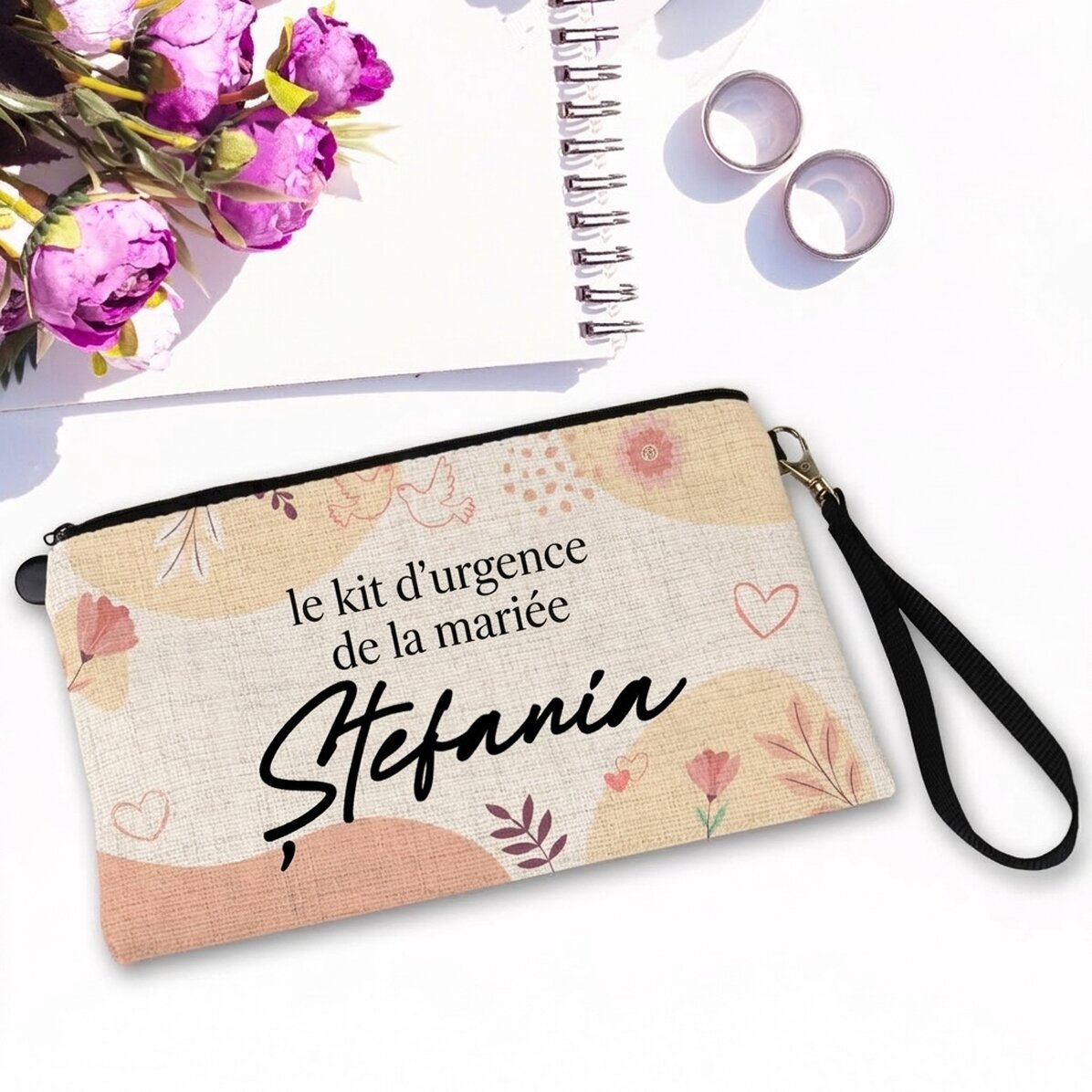 Petite trousse à accessoires personnalisée avec un texte - Le kit d