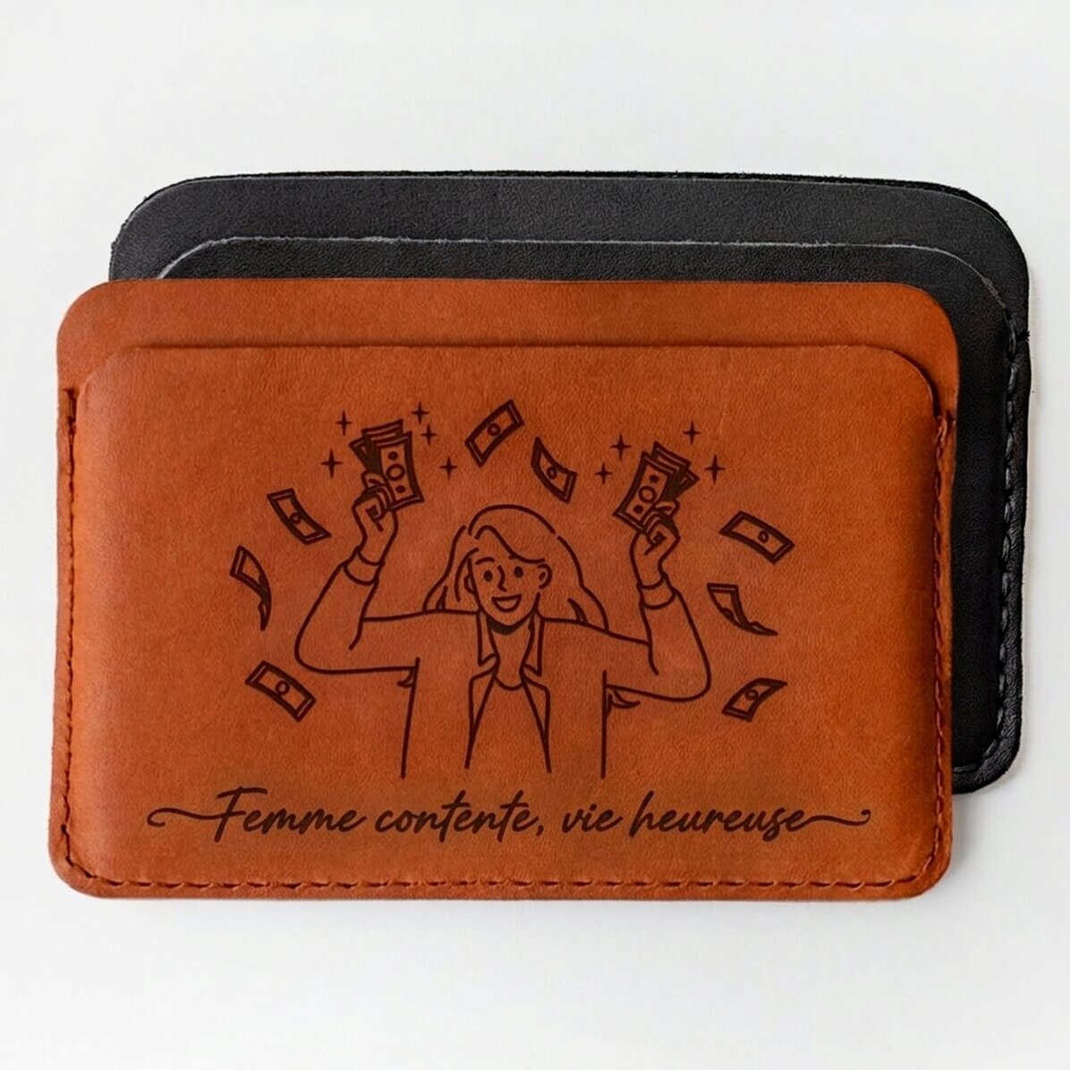 Portefeuille en cuir personnalisé avec l