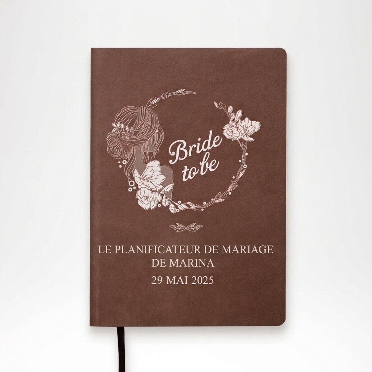 Agenda personnalisé avec texte - Organisateur de mariage