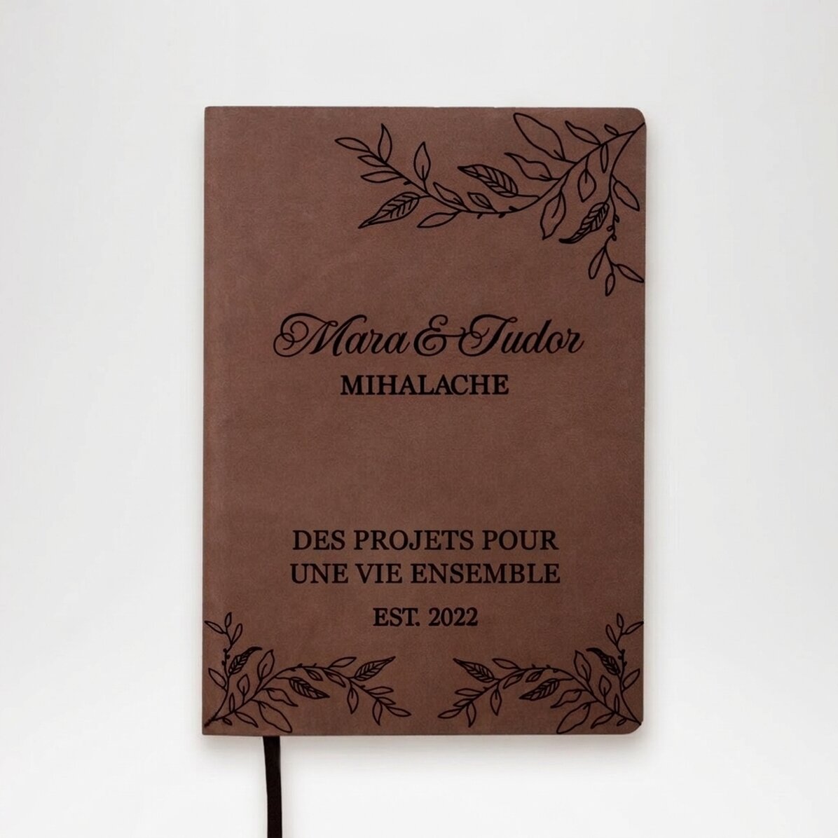 Agenda en cuir personnalisé avec inscription - Nos projets