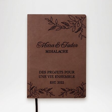 Agenda en cuir personnalisé avec inscription - Nos projets