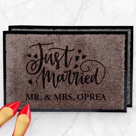 Indoor entrance mat - Just married