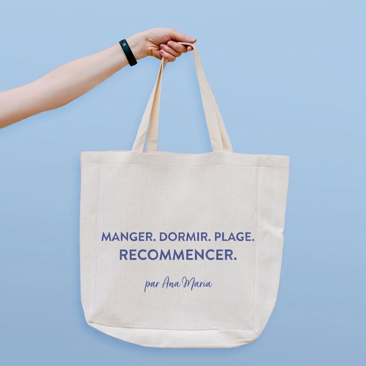 Sac de plage personnalisé avec inscription - Beach. Repeat