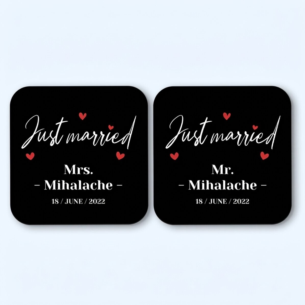 Lot de 2 sous-verres personnalisés avec l