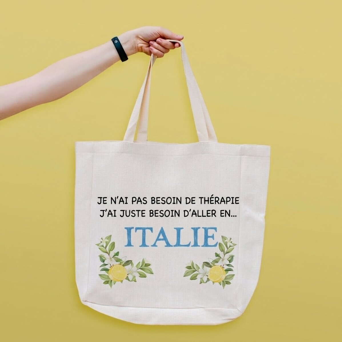 Sac de plage personnalisé avec inscription - Italie