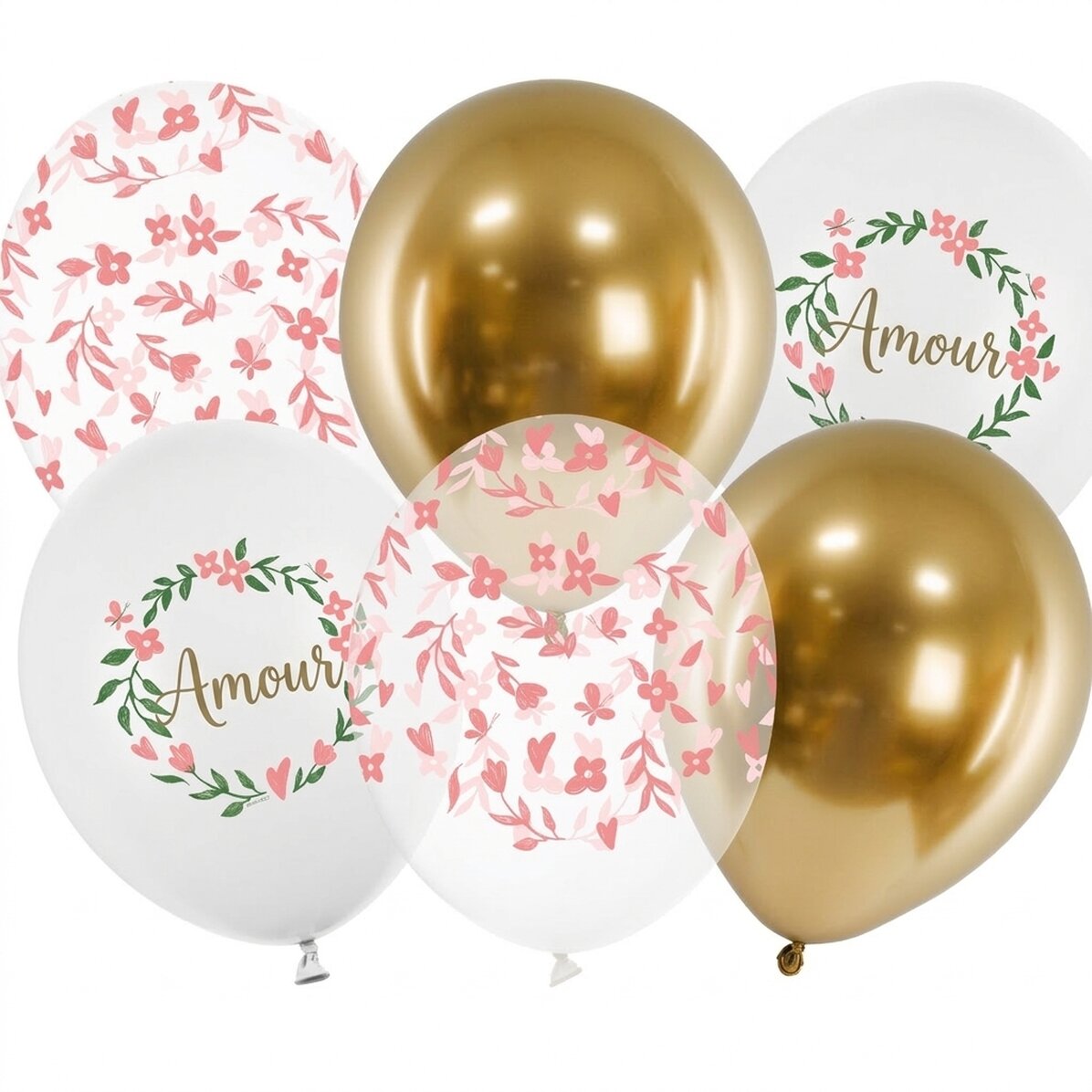 Lot de 6 ballons assortis - Love