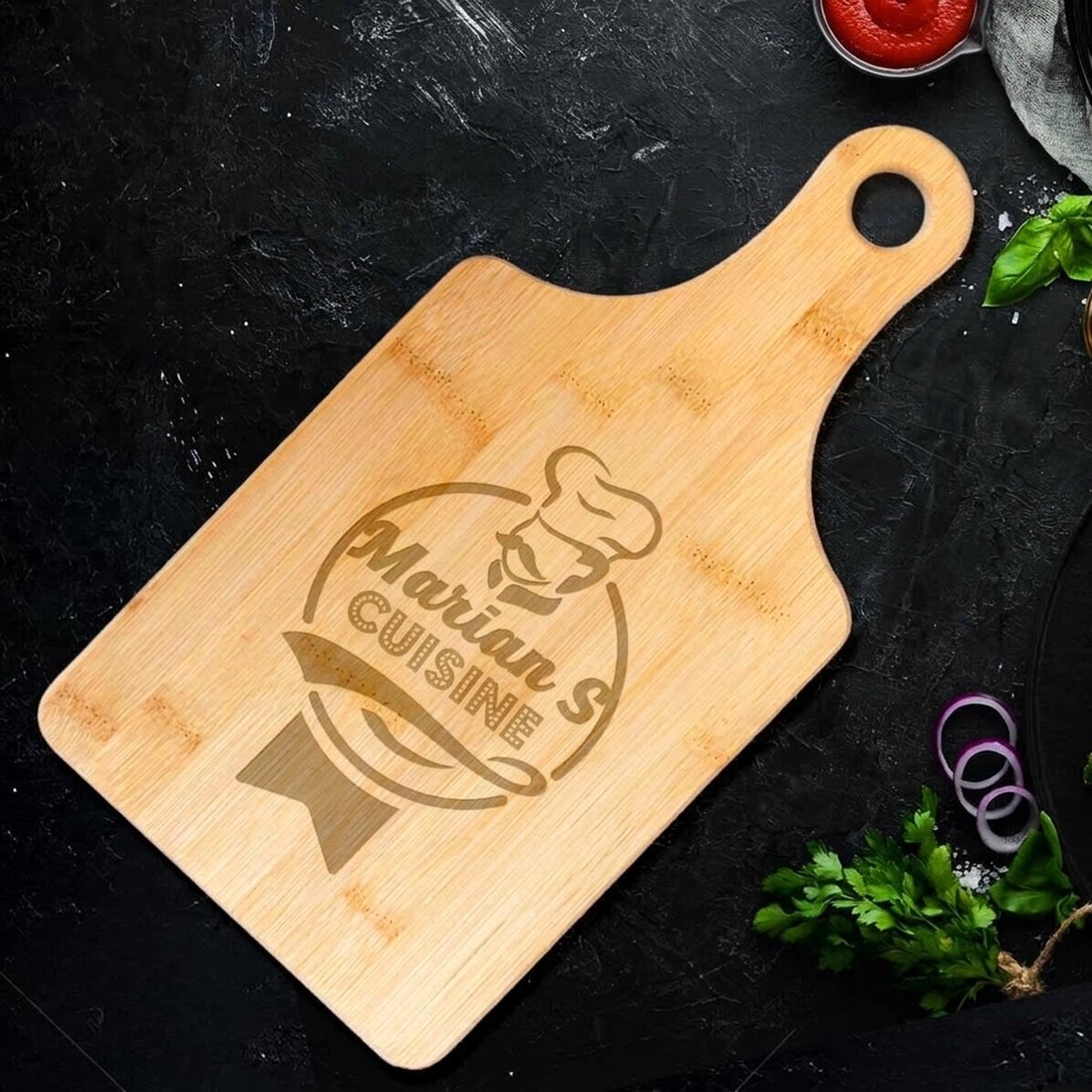 Planche à découper en bambou personnalisé - Votre cuisine