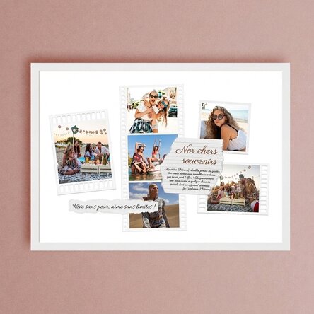 Tableau paysage personnalisé avec photos et texte - Photos sur film