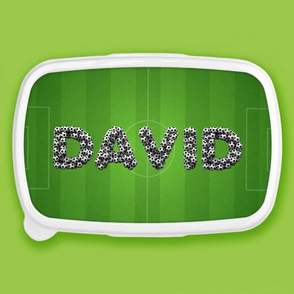 Boîte à repas, boîte personnalisée avec prénom - Football