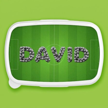 Lunch box, personalised with name - Football