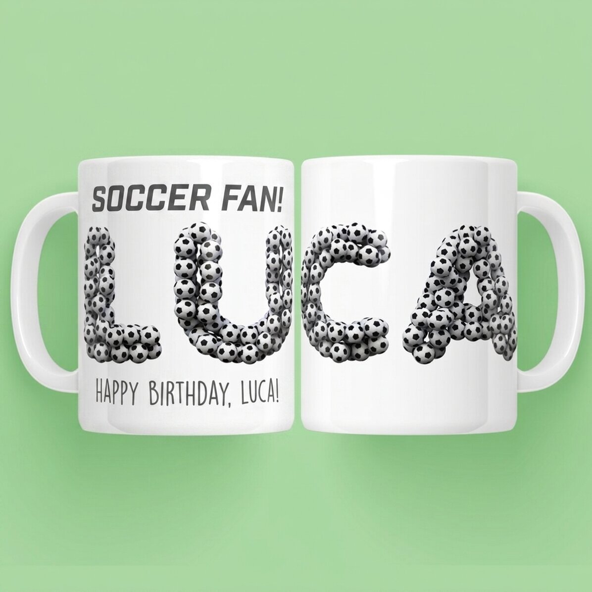 Tasse personnalisée avec un prénom - Football