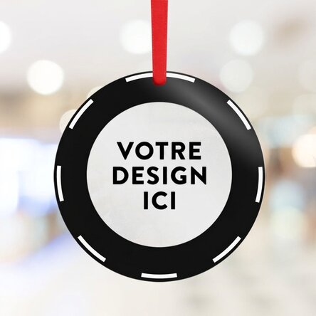 Ornement rond personnalisé avec votre motif