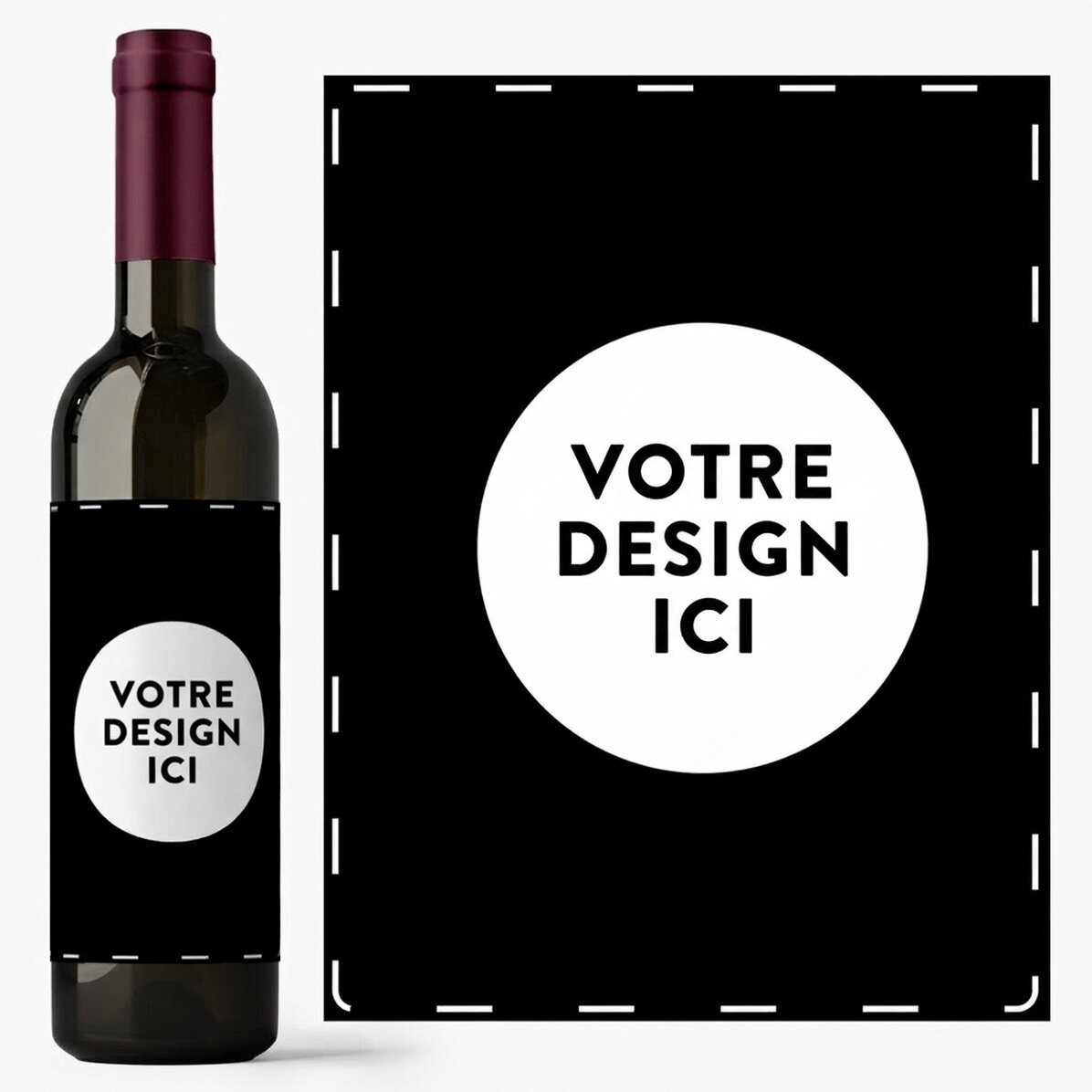Vin personnalisé avec votre illustration