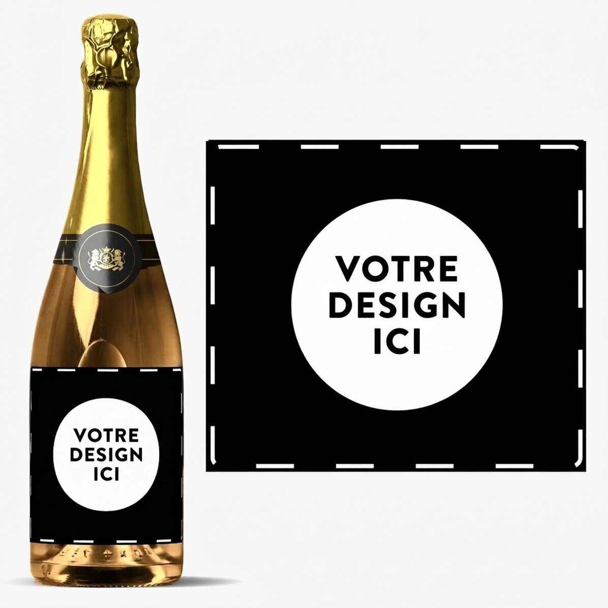 Vin mousseux personnalisé avec votre visuel