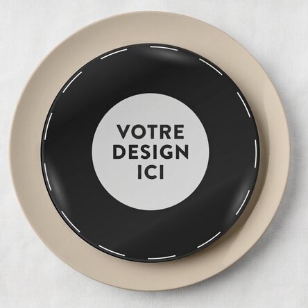 Assiette personnalisée avec votre motif
