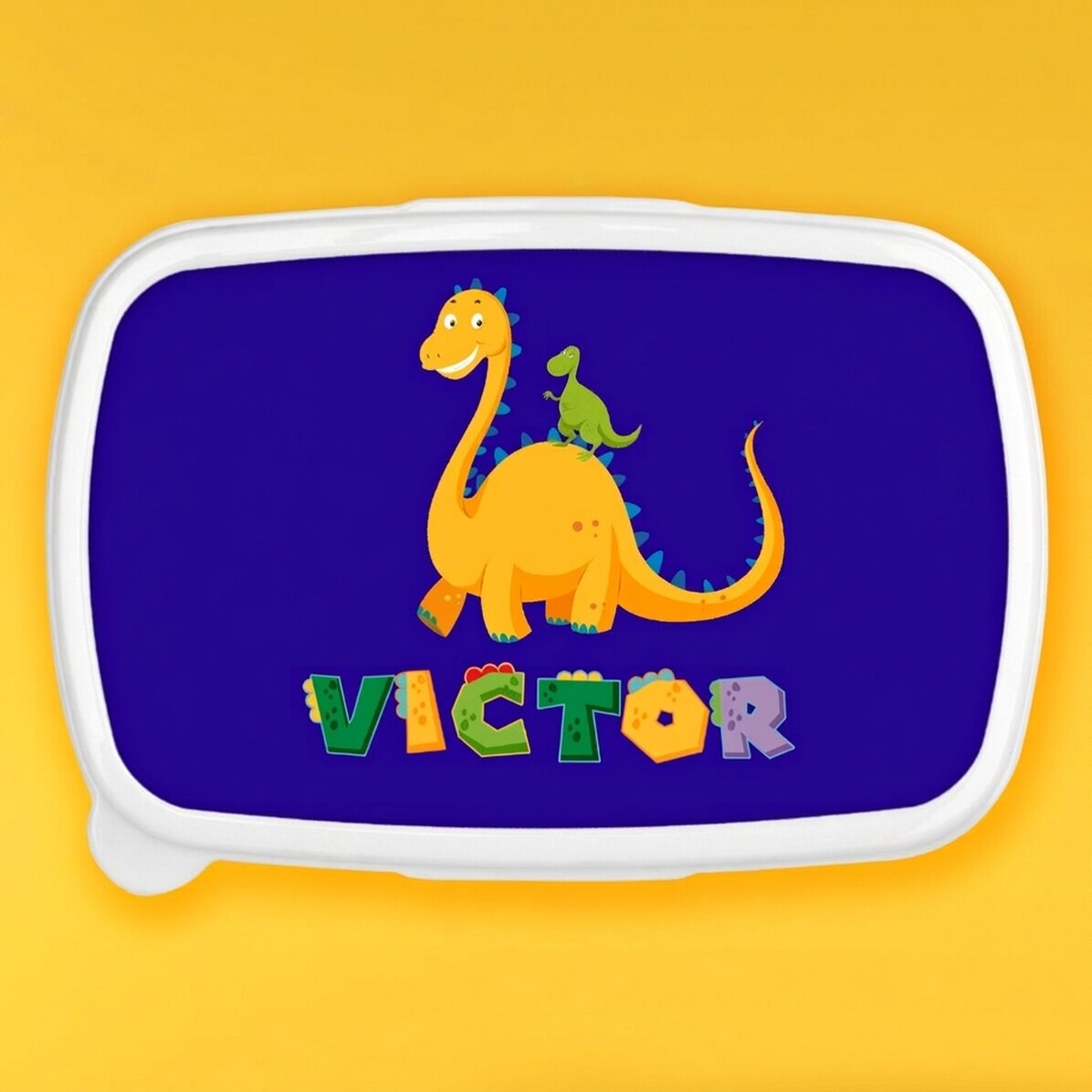 Boîte à repas, boîte à repas personnalisée avec prénom - Dino