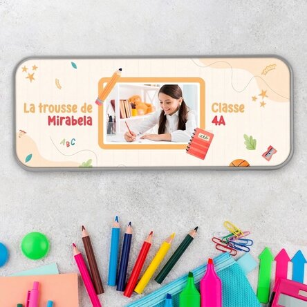 Trousse personnalisée avec une photo et le prénom de votre enfant