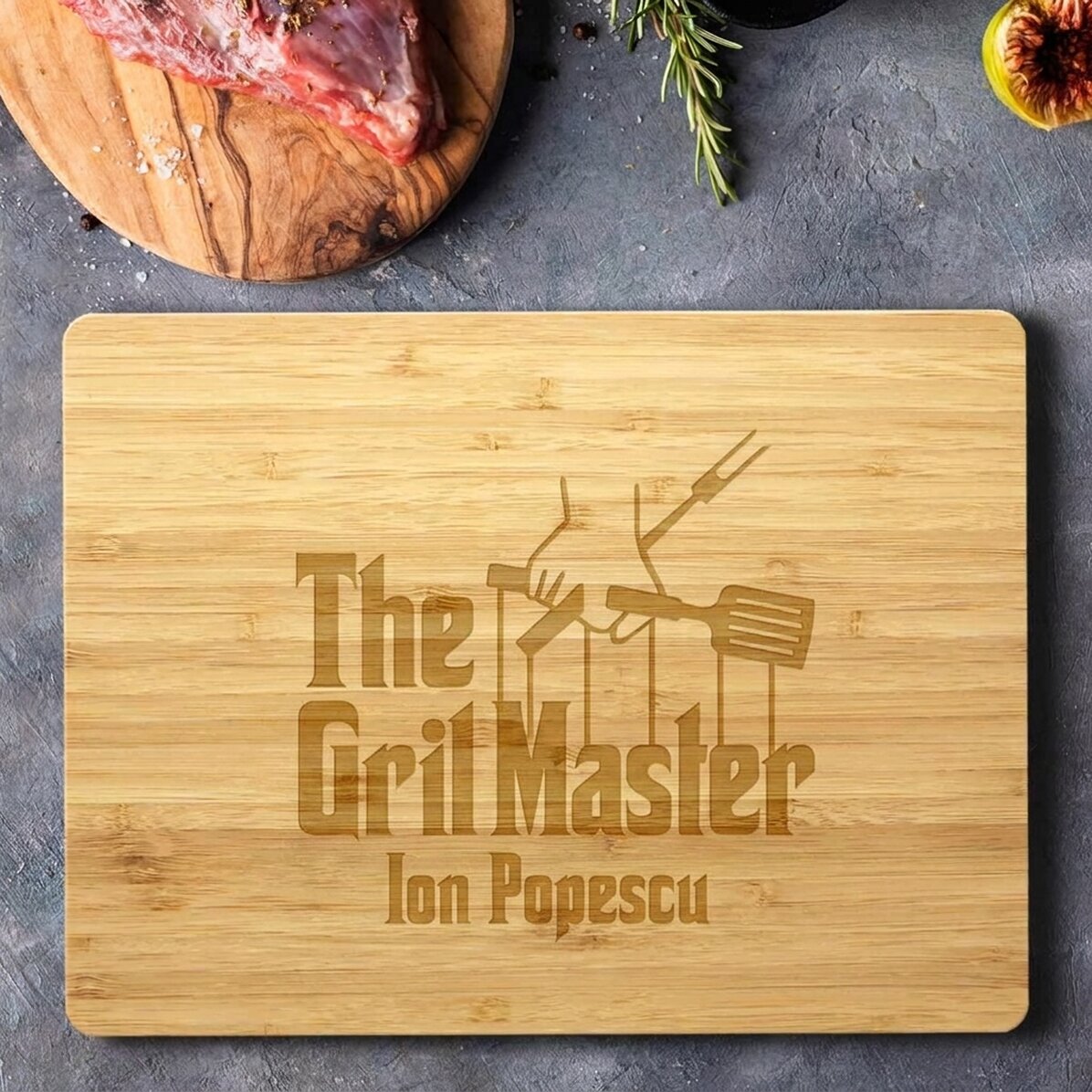 Planche à découper personnalisée avec inscription - The Grillfather