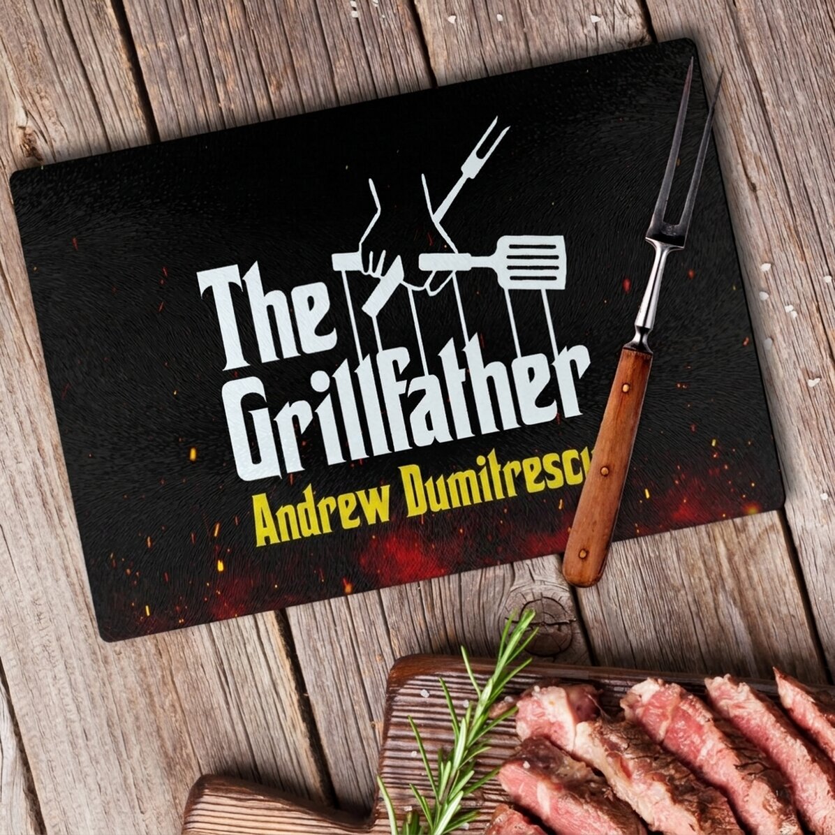 Casse-verre personnalisé avec inscription - The Grillfather