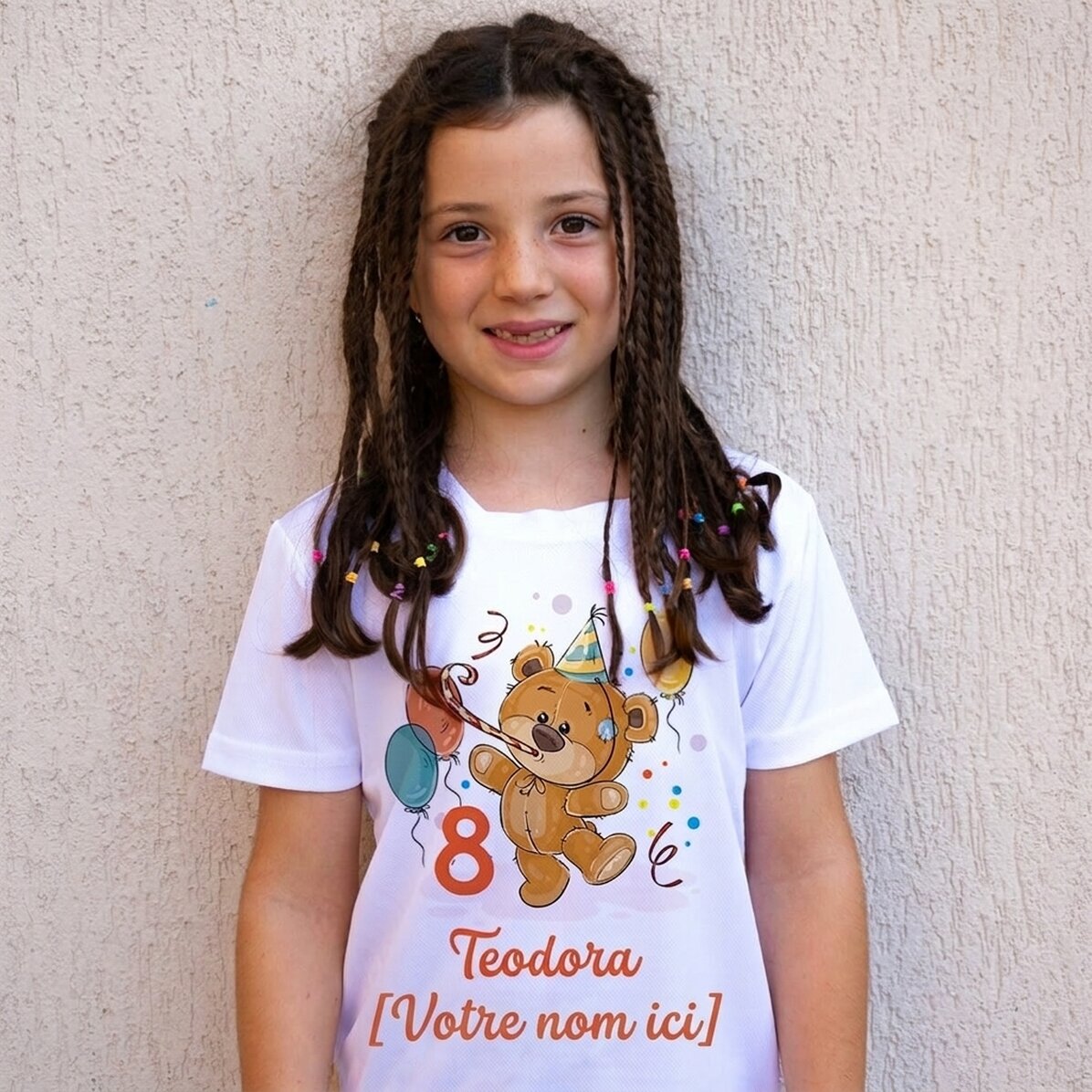 T-shirt de sport pour enfants personnalisé avec l