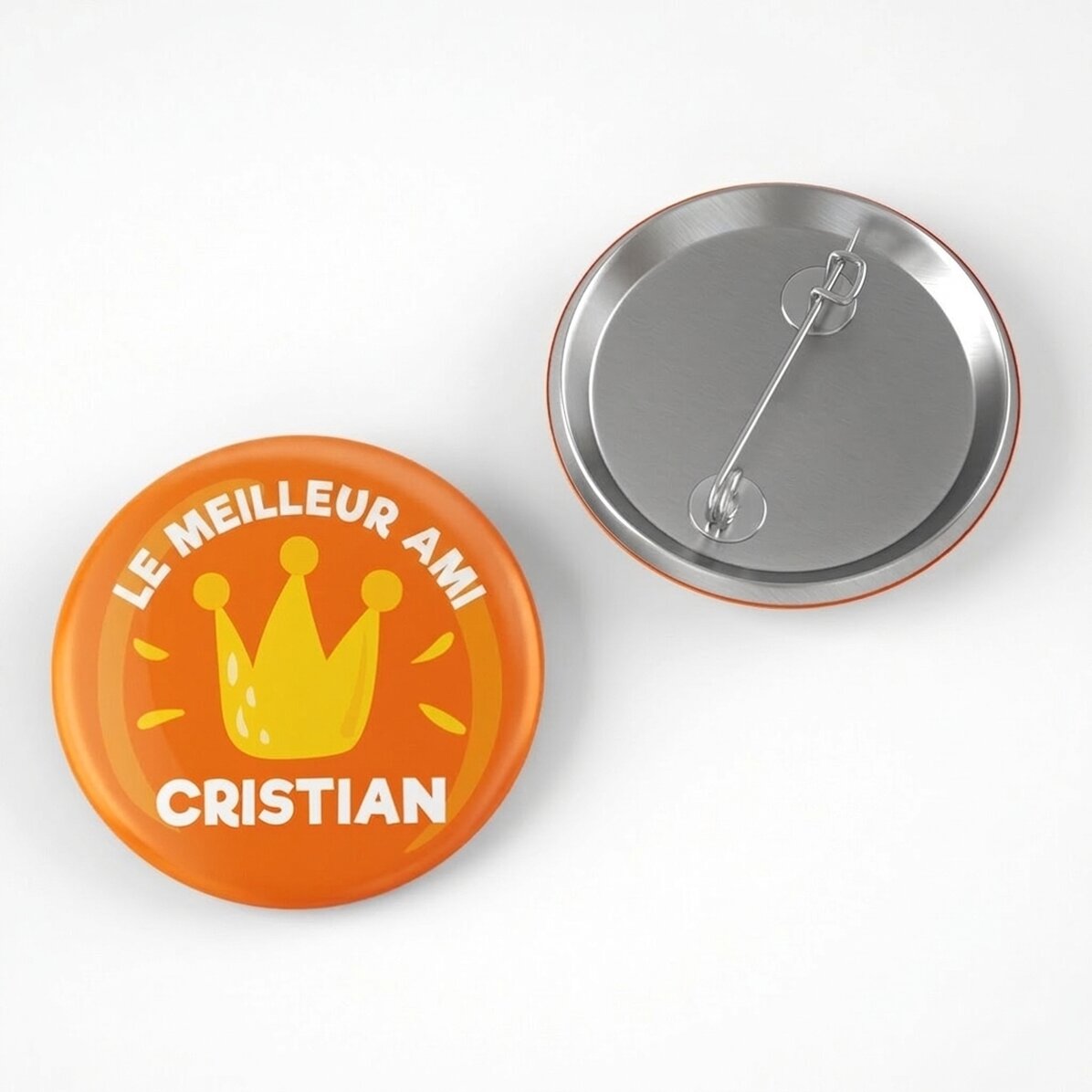 Badge personnalisé avec inscription - Meilleur ami