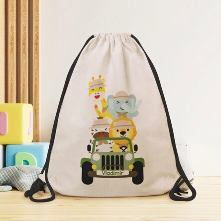 Sac à dos personnalisé avec prénom - Safari