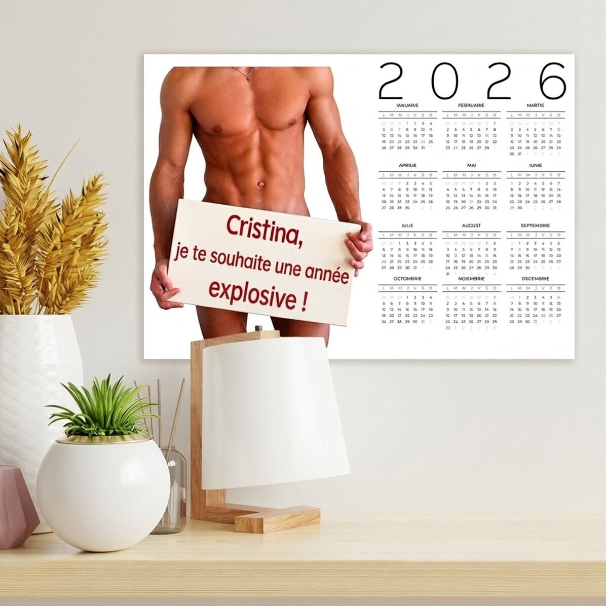 Affiche-calendrier personnalisée avec message - Hoooooot