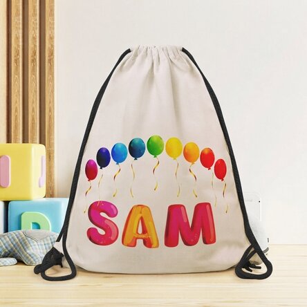 Sac à dos personnalisé avec prénom - Ballons colorés