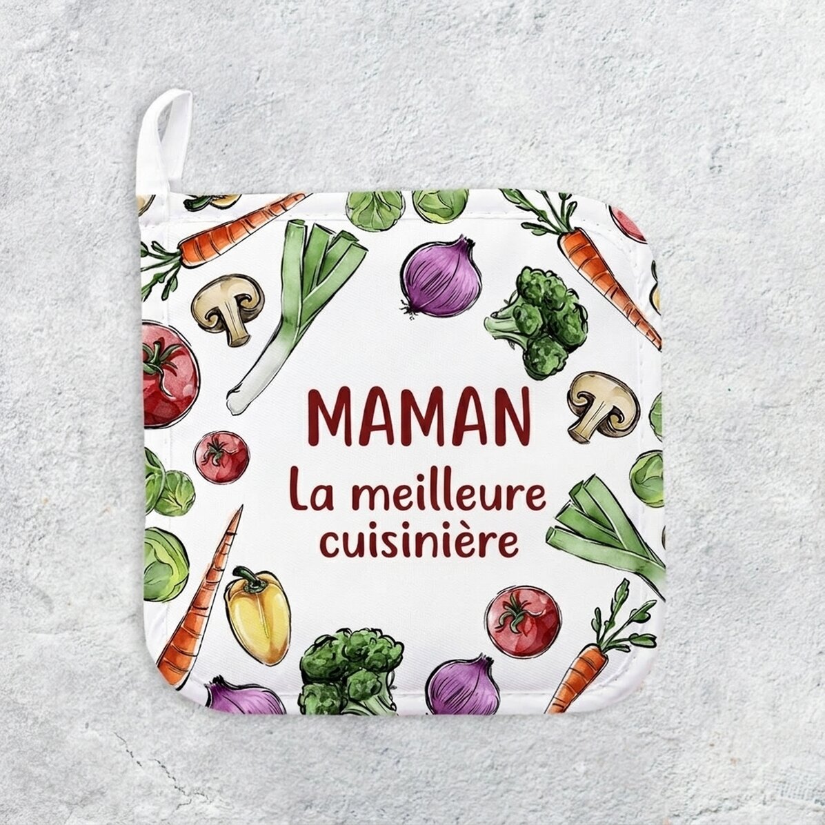 Sous-plat personnalisé avec inscription - Légumes