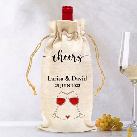 Sac personnalisé pour bouteille de vin - Santé !