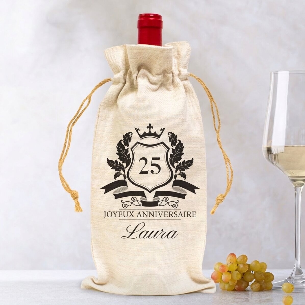 Sac personnalisé pour bouteille de vin - Royalty