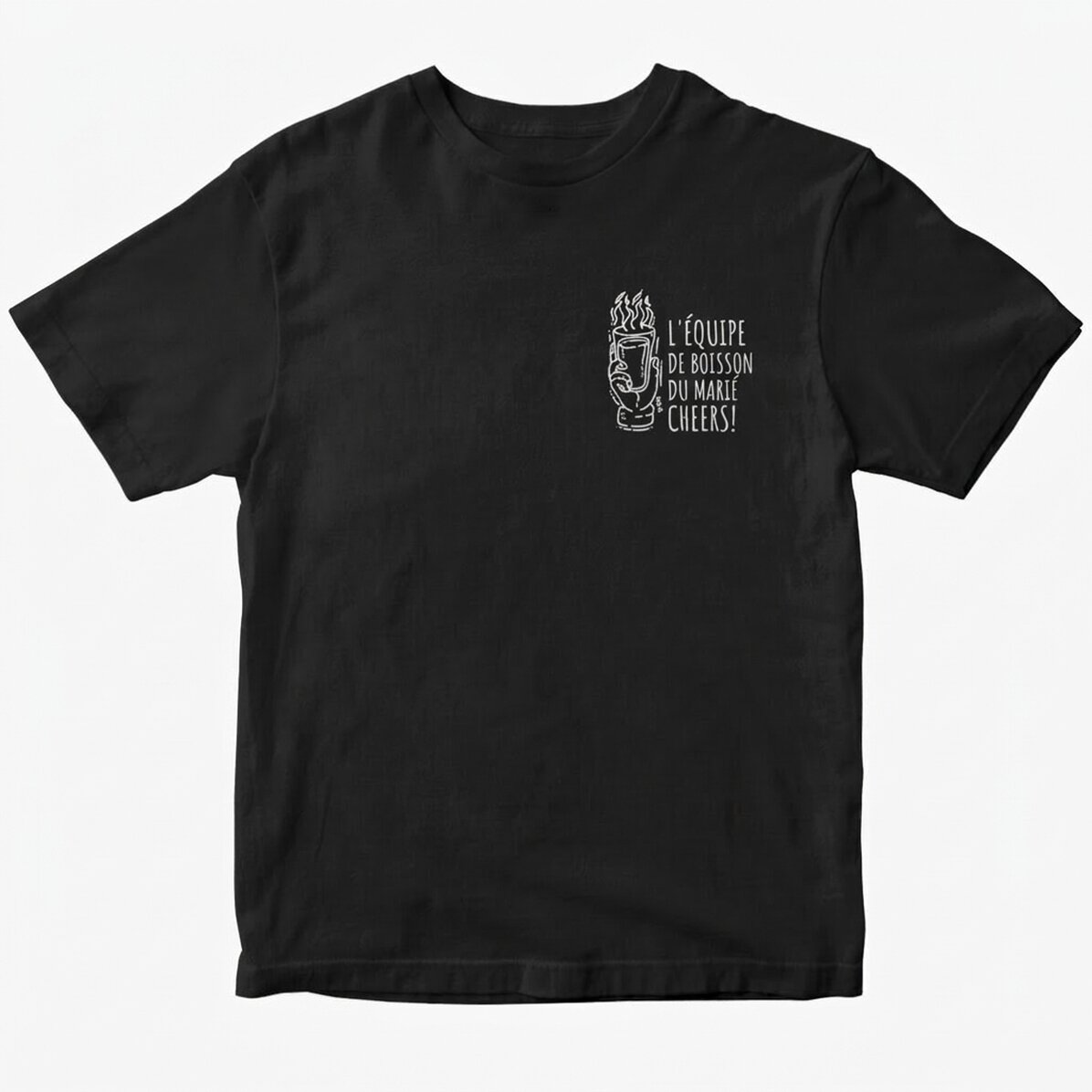 T-shirt personnalisé avec un message pour l