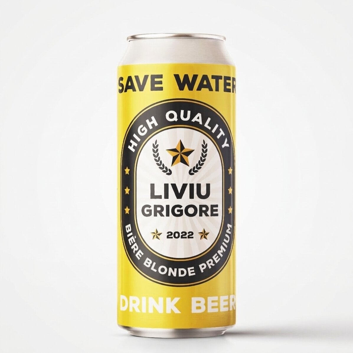 Bière en canette personnalisée avec un message - Économisez l