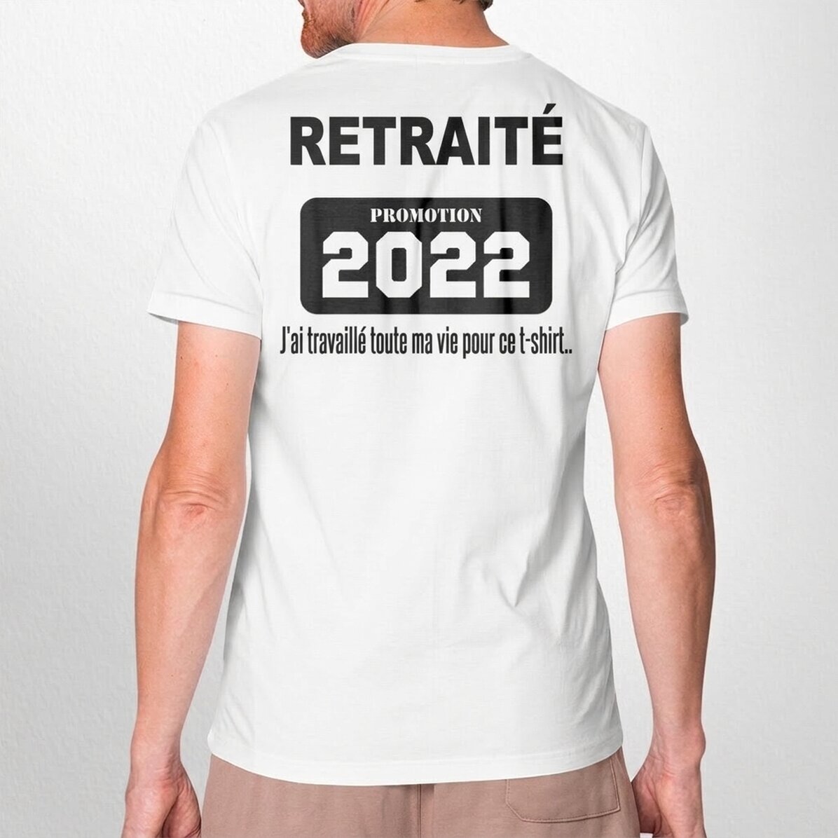T-shirt personnalisé avec inscription - Départ à la retraite