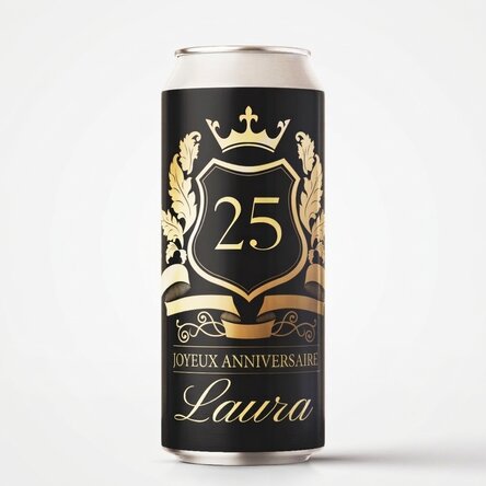 Bière en canette personnalisée avec un texte - Royalty