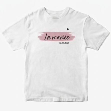 T-shirt personnalisé avec un message pour la mariée et les demoiselles d'honneur