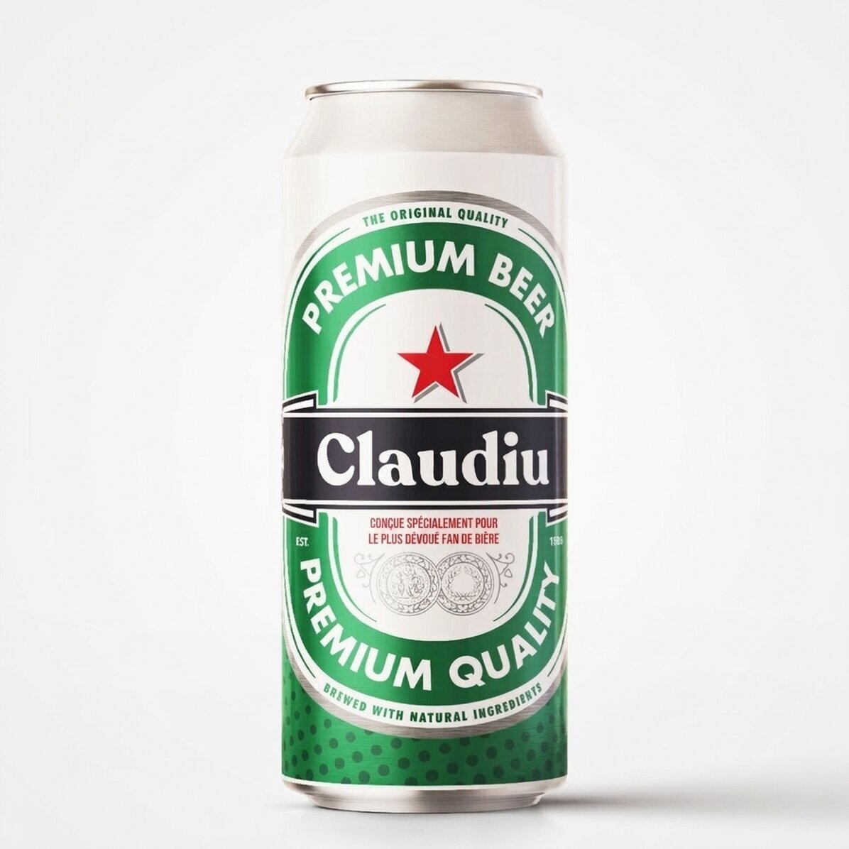 Bière en canette personnalisée avec un texte - Le plus grand fan de bière